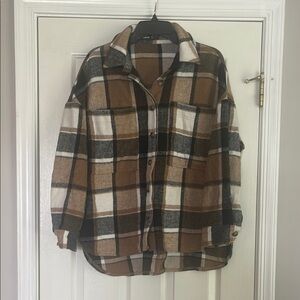 Plaid Button-Up Shacket